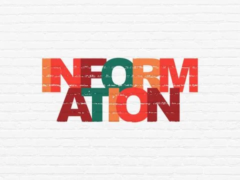 Data concept: Information on wall background Illustrazione stock