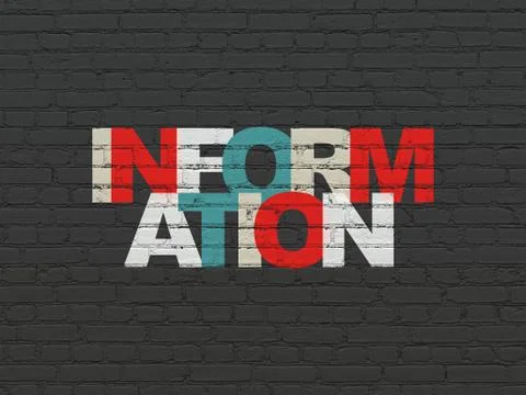 Data concept: Information on wall background Illustrazione stock