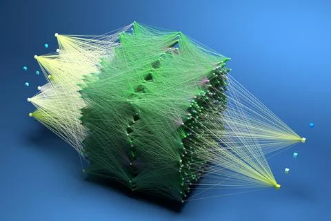 Data concept, Internet connection network high digital technology. 3D Render. Stock Illustration