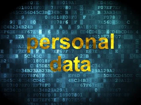 Data concept: Personal Data on digital background Illustrazione stock