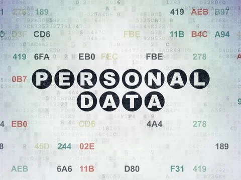 Data concept: Personal Data on Digital Data Paper background Stock Illustration