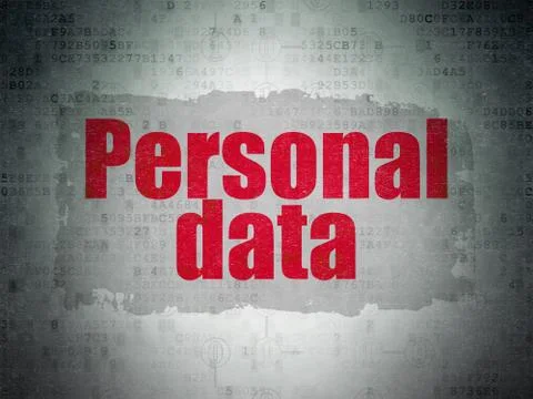 Data concept: Personal Data on Digital Data Paper background Stock Illustration
