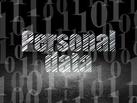 Data concept: Personal Data in grunge dark room イラスト素材
