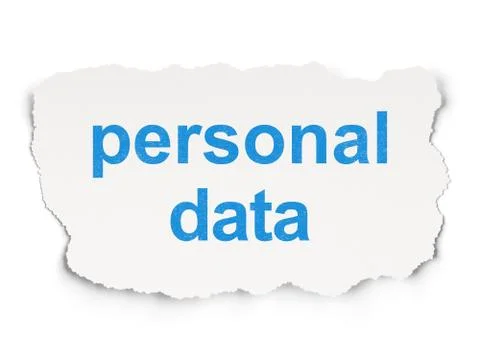 Data concept: Personal Data on Paper background Illustrazione stock