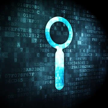 Data concept: Search on digital background 스톡 일러스트