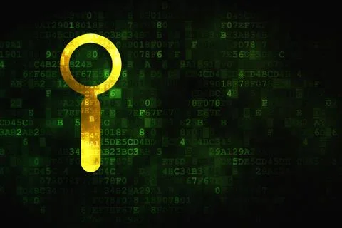 Data concept: Search on digital background 스톡 일러스트