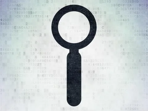 Data concept: Search on Digital Data Paper background Stockillustratie