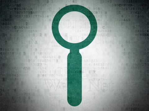 Data concept: Search on Digital Data Paper background Stock Illustration