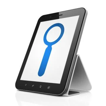 Data concept: Search on tablet pc computer 스톡 일러스트