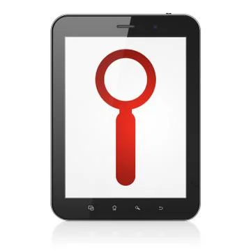 Data concept: Search on tablet pc computer 스톡 일러스트
