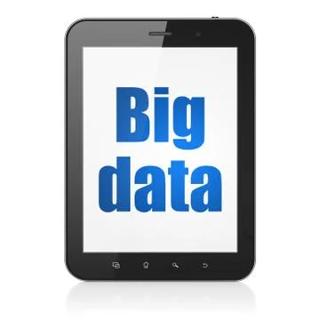 Data concept: Tablet Computer with Big Data on display Stock Illustration
