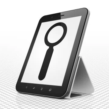 Data concept: Tablet Computer with Search on display Stock Illustration