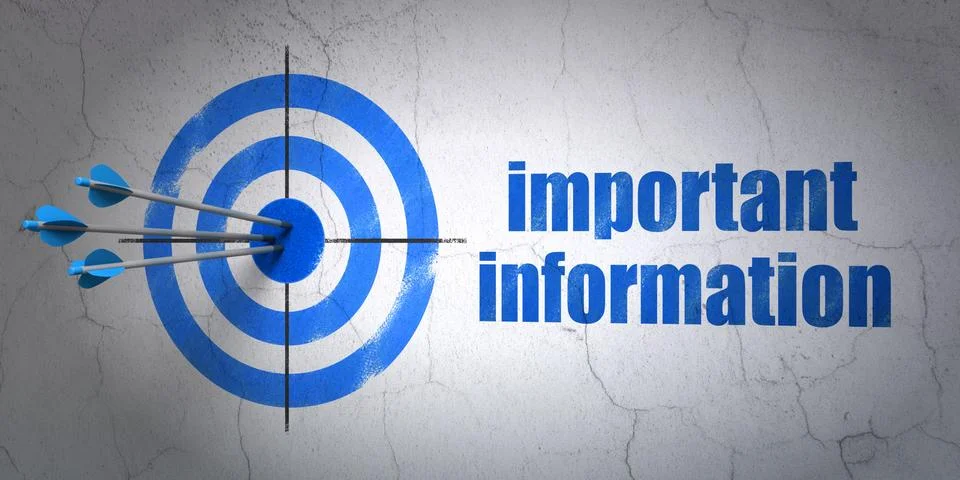 Data concept: target and Important Information on wall background Stock Illustration