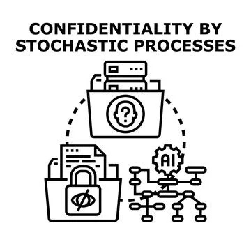 Data confidentiality and privacy using stochastic processes Stock Illustration