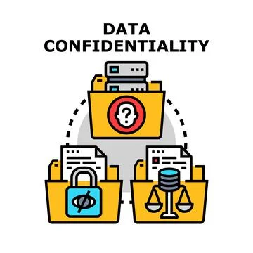 Data confidentiality concept secure information protection Stock Illustration