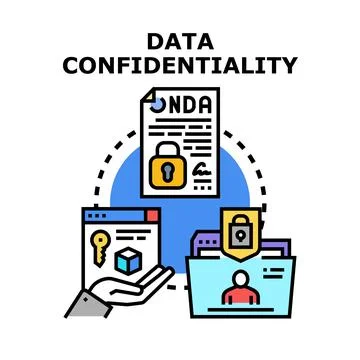 Data confidentiality protecting personal information and assets Stockillustratie