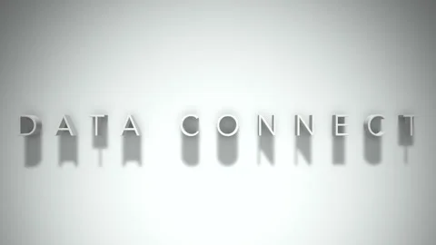 Data connect 3D title animation white text on a white background Stock Footage 299823166