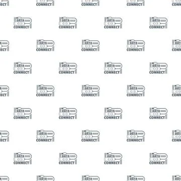 Data connect pattern vector seamless Stock Illustration