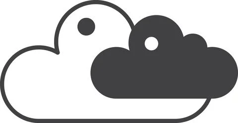 Data connection and cloud illustration in minimal style Illustrazione stock