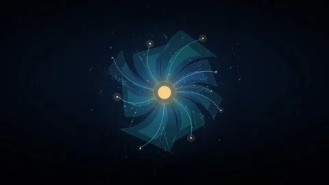 Data Connection Bloom Loop - Blue Geometric Network Backdrop Video stock 341956020