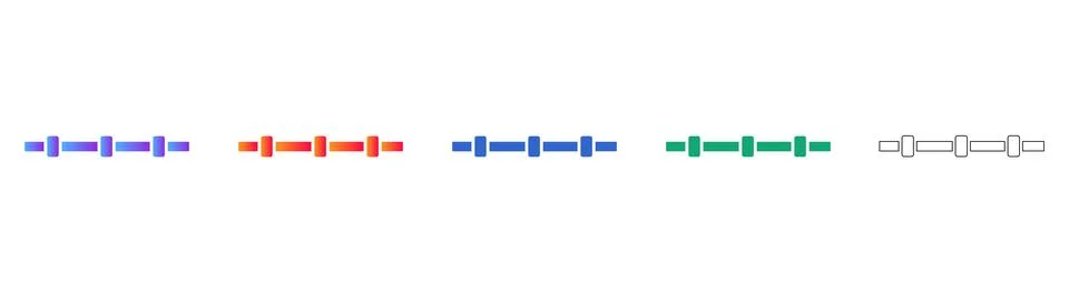 Data Connection Link Icon Set 库存插图