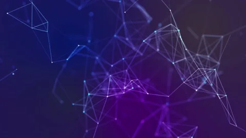 Data Connection moving dots and lines transform. Network connection structure Stock Footage 148205940