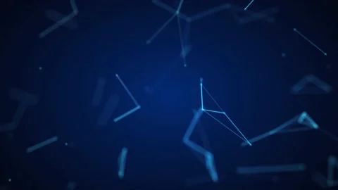 Data Connection moving dots and lines transform. Network connection structure Stock Footage 162160376