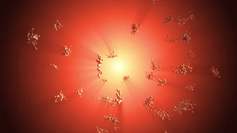Data Connections Explode 1 Red Stock Footage 153486223
