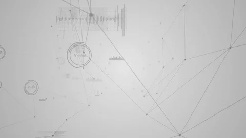 Data connections moving and sound waves against white background Stock Footage 105243320