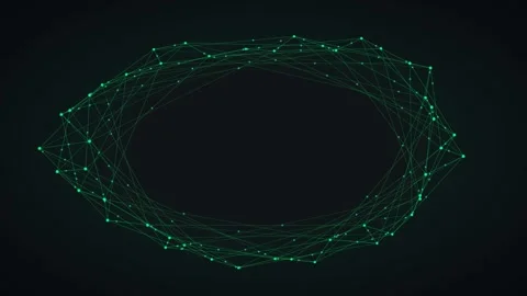Data Connectivity Network Animation with Glowing Connected Nodes Loop Stock Footage 340021374