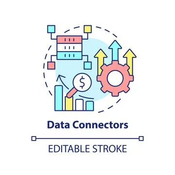 Data connectors concept icon Stock-Illustration