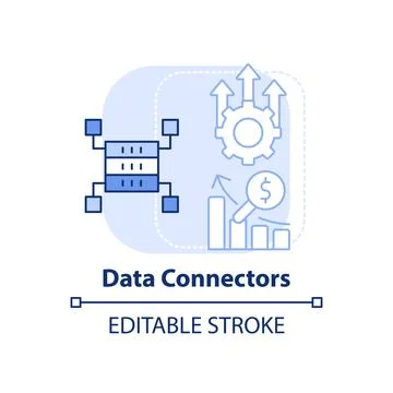 Data connectors light blue concept icon Stockillustratie