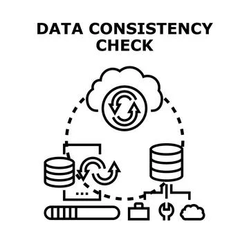 Data consistency check process in cloud computing 库存插图