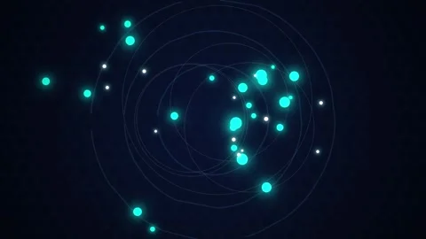 Data constellation orbital nodes seamless loop motion background Stock Footage 345075798