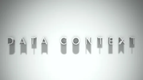 Data context 3D title animation with shadows on a white background Vidéo 297818416