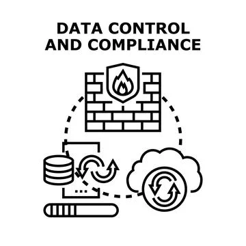 Data control and compliance for secure information management Stock Illustration