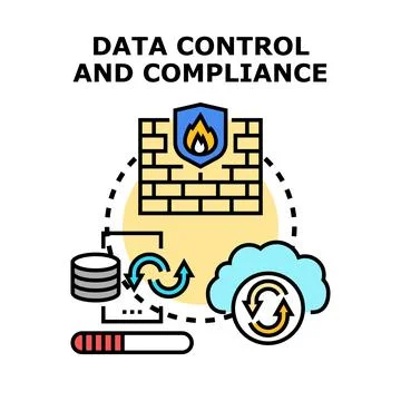 Data control and compliance for secure information management Stock Illustration