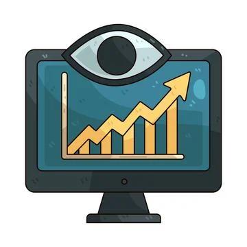 Data control illustration Illustrazione stock