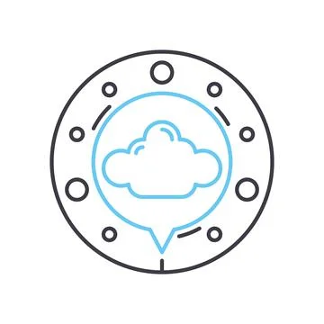Data control line icon, outline symbol, vector illustration, concept sign 스톡 일러스트
