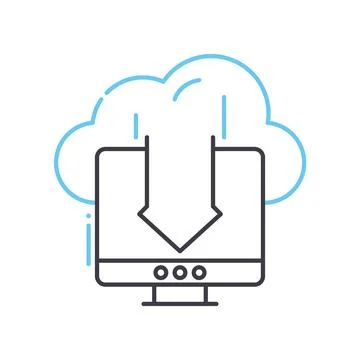 Data control panel line icon, outline symbol, vector illustration, concept sign 스톡 일러스트