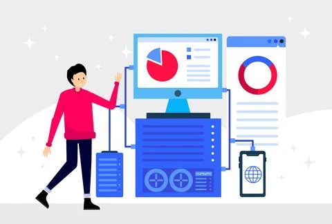 Data Controller Concept Illustration Stock Illustration