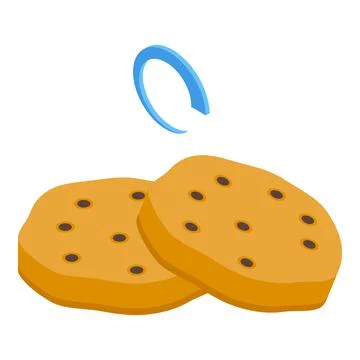 Data cookie icon isometric vector. Information policy Stockillustratie
