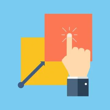 Data copy concept. Flat design. Isolated on color background Stock Illustration