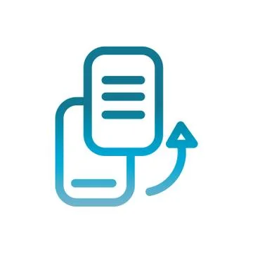 Data copy user interface blue gradient Stock Illustration