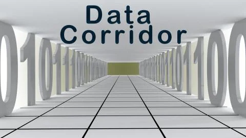 Data Corridor concept Stock Illustration