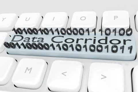 Data Corridor concept Stock Illustration