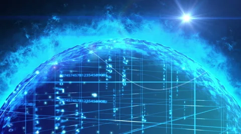 Data in cosmos and lights Stock Footage 41239824