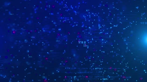 Data of crypto waves. 3D wavy lines in the information code field. Data flow Stock Footage 313766761