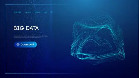 Data cube blockchain technology background. Futuristic network vector Stock Illustration