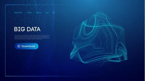 Data cube blockchain technology background. Futuristic network vector イラスト素材